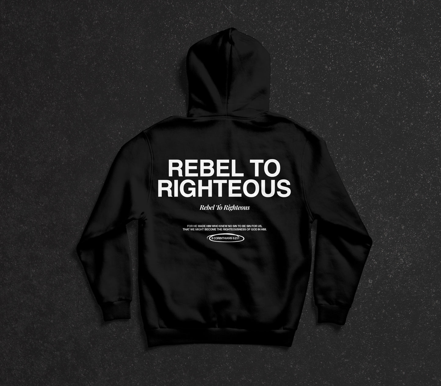 Former Rebel™ Black Hoodie – Christian Faith-Based Apparel